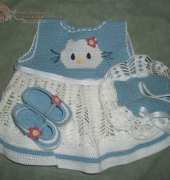 Sugar Toe Babie2-Kittens & Bows Sun Dress, Garden hat & matching