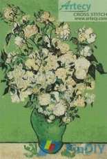 Artecy Cross Stitch - Roses in a Vase by Van Gogh
