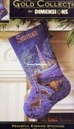Dimensions - The Gold Collection 8681 Peaceful Evening Stocking PCS
