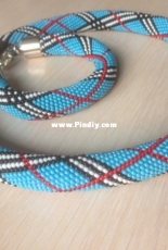 Blue burberry necklace and bracelet