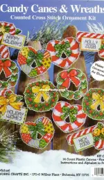 Design Works 1659 - Candy Canes & Wreaths by Ursula Michael