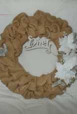 Christmas burlap wreath
