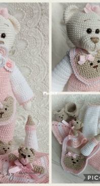 Handmade by Aruna - Outfit for Baby Bear Antonya - Outfit für Baby Baer Antonya - German - Free