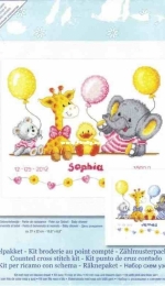 Vervaco 31.506 PN-0143720 - Animal Cheer Birth Record Boy XSD