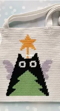 PatternsCrochetStore- Marina - Crochet Christmas Cat Bag - English