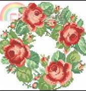 Permin 12-8123 Roses Wreath