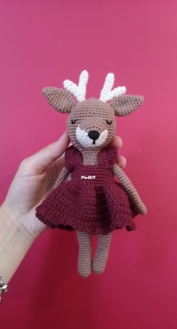 Reindeer in red