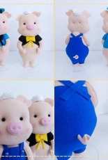Atelier La Chique - os Três Porquinhos / Three little Pigs felt Pattern - Portuguese - Free