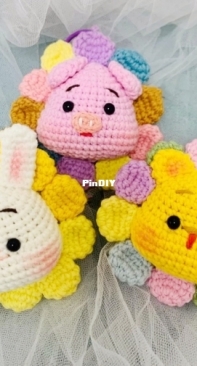 Mikagogogo - Sunflower bear pig and bunny - Translated