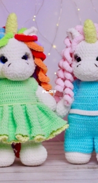 Lana Crochet Pattern - Lana Mi Toys - Irene / Irina Ilinova - Unicorn - Unicornio - Spanish