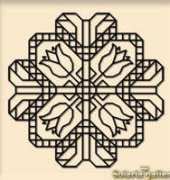 Solaria Gallery- Blackwork Tulips-Free Pattern