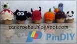 Zan crochet - zan Merry - Halloween Cupcakes - free