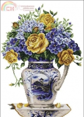 Classic Vase from Stitch Corea 12-2007 and 1-2008