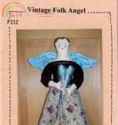 Annie Beez Folk Art - Vintage Folk Angel