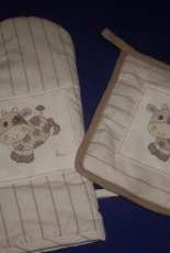 Conjunto manopla y agarrador cocina