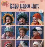 American School of Needlework  ASN 1256 - Crochet Baby Happy Hats by Jean Leinhauser