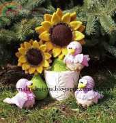 Mala designs -Mandy Herrmann - Sunflower and the little bird - German