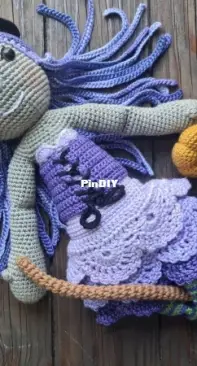 M and M Crochet Designs - Melanie Grobler - Maddy Doll Halloween Witch