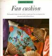 discovering needle craft needlepoint project 28 fan cushion