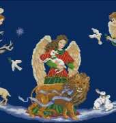 Dimensions 8717 Angels of Peace Tree Skirt
