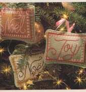 Joy and Noel Tree Ornaments From Better Homes and Gardens - Four-Seasons Cross-Stitch