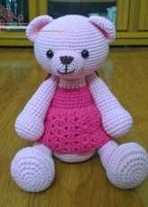 Pink bear amigurumi