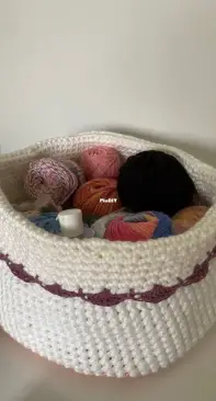 crocheted basket