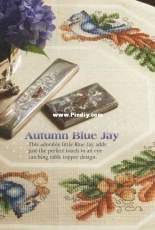 Autumn Blue Jay by Pam Kellogg from At Home With Needlework August 2006  PCS + XSD