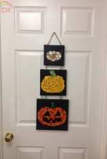 Complete 3 pumpkins wall hanging