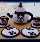 Crafts for Angels Designs - Barbara Maroney - Panda Bear Tea Set