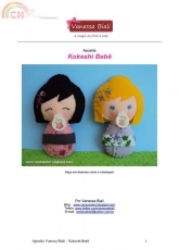 Vanessa Biali- Kokeshi Bebê (Felting Kokeshis) /Portuguese