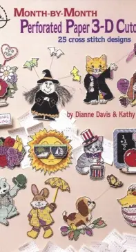 American School of Needlework ASN 3589 - Month-by-Month Perforated Paper 3-D Cutouts by Dianne Davis and Kathy Wirth