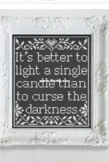 Modern Folk Embroidery - Light a Single Candle By Jacob de Graaf - Free