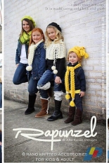 My Little CityGirl-Rapunzel Hand Knitted Accessories by Alla Koval