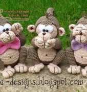Mala Designs - Mandy Herrmann - Monkey trio - German