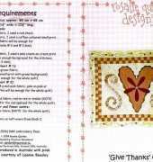 Rosalie Quinlan. Give Thanks Quilt. Block 1