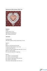 Tatting-Birthday Heart 2002 by Waleska ‘Wally’ Sosa-Free