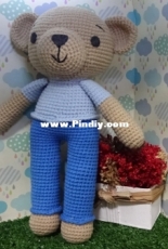Bear in blue