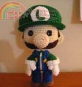 GJB Crochet - Golden Jelly Bean - Pig Loves Mouse - Nikki Olida - Luigi Sackboy - Free