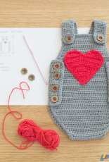 Heart Baby Romper - Croby Patterns - English