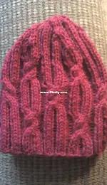 Simple Cabled Hat by Reena Meijer Drees-Free