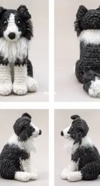 Sons Popkes - Sonja van der Wijk - Finnly, crochet Border Collie
