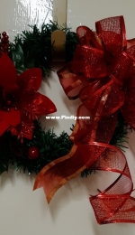 Poinsettia Xmas wreath