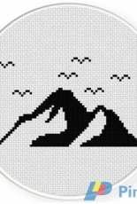 Daily Cross Stitch - Simple Mountains