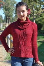 Kiko Cabled Pullover and Cowl - Pam Powers Knits
