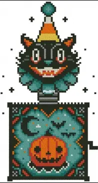 Hallow Kitty Suprise by The Witchy Stitcher from Just Cross Stitch - Halloween 2021 PCS + XSD
