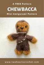 Two Hearts Crochet - Mini Chewbacca - free