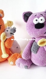 Crochet Wonders Design - Olga Kurchenko - Tolik the cat and Bolik the mouse - Ольга Курченко - Толик котик и Болик мышка - Russian