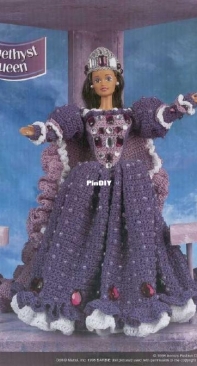 Annies Attic - Annes Fashion Doll Crochet Club - Beverly Mewhorter - Amethyst Queen
