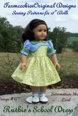 Ruthie's School Dress by Farmcookies for 18 inch dolls